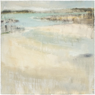 'Sanna Bay, May. Ardnamurchan'. Oil on 19.5x19.5 inch canvas. Rose Strang 2022
